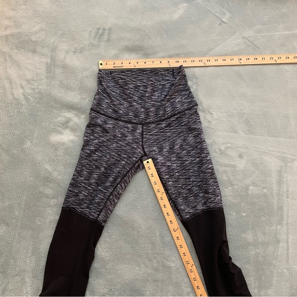 Lululemon Leggings Wunder Under Stirrup Ruched High Rise Black Gray Size… - Picture 5 of 9